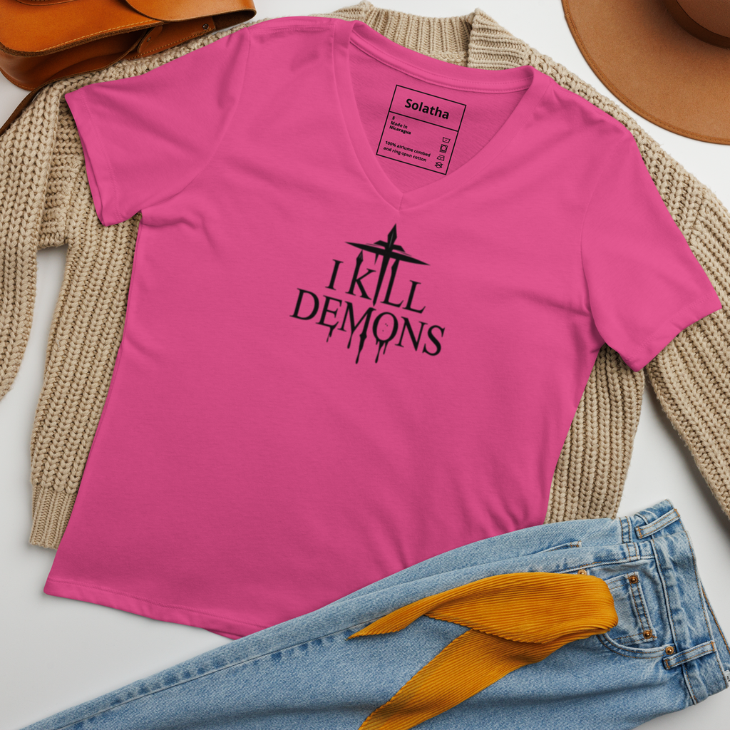 I Kill Demons v-neck t-shirt